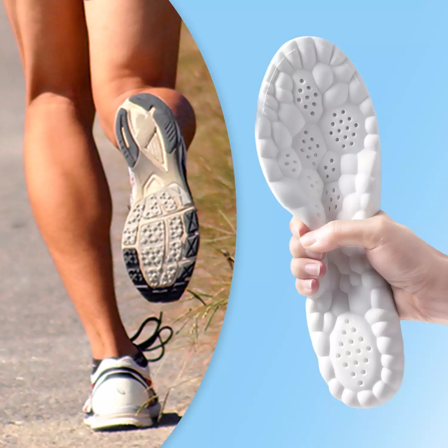 Orthosoft™ Orthotic Insoles – Memory Foam Shock Absorption for Heel Pain & Plantar Fasciitis